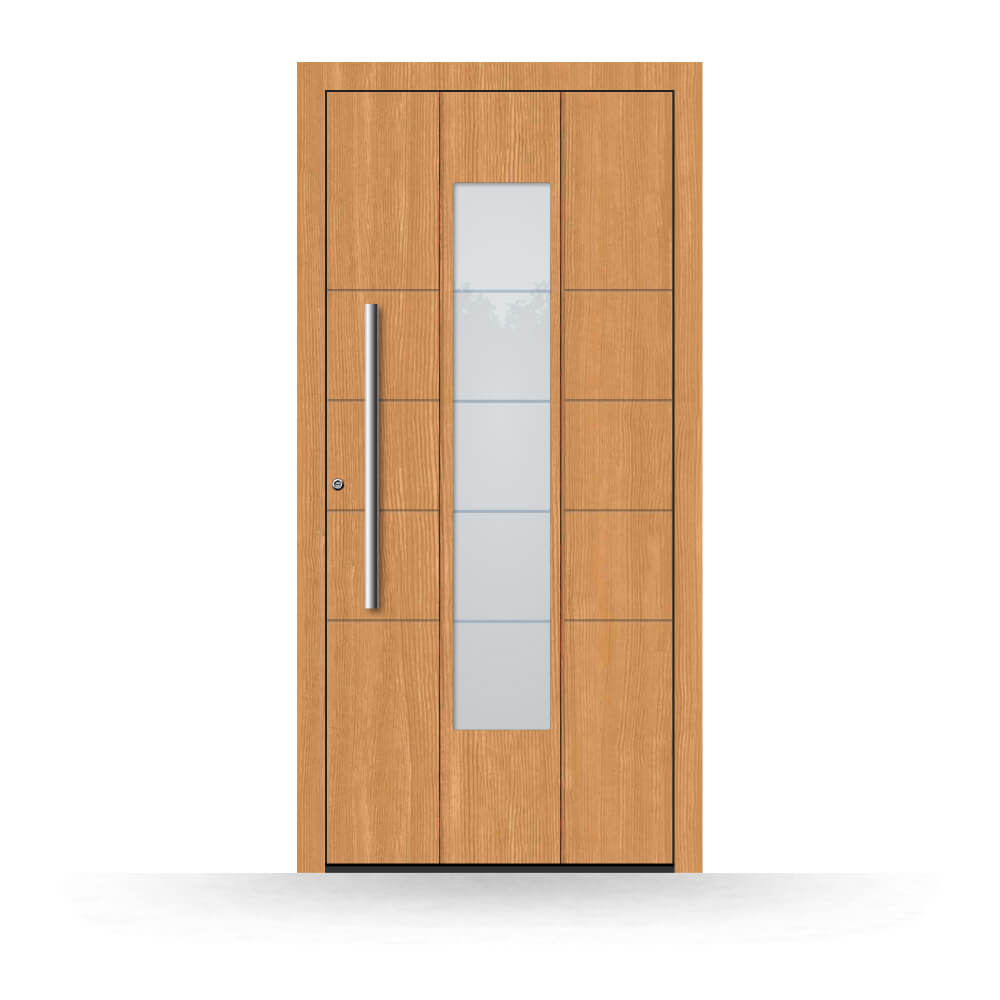 Wooden front door Denver made of larch wood