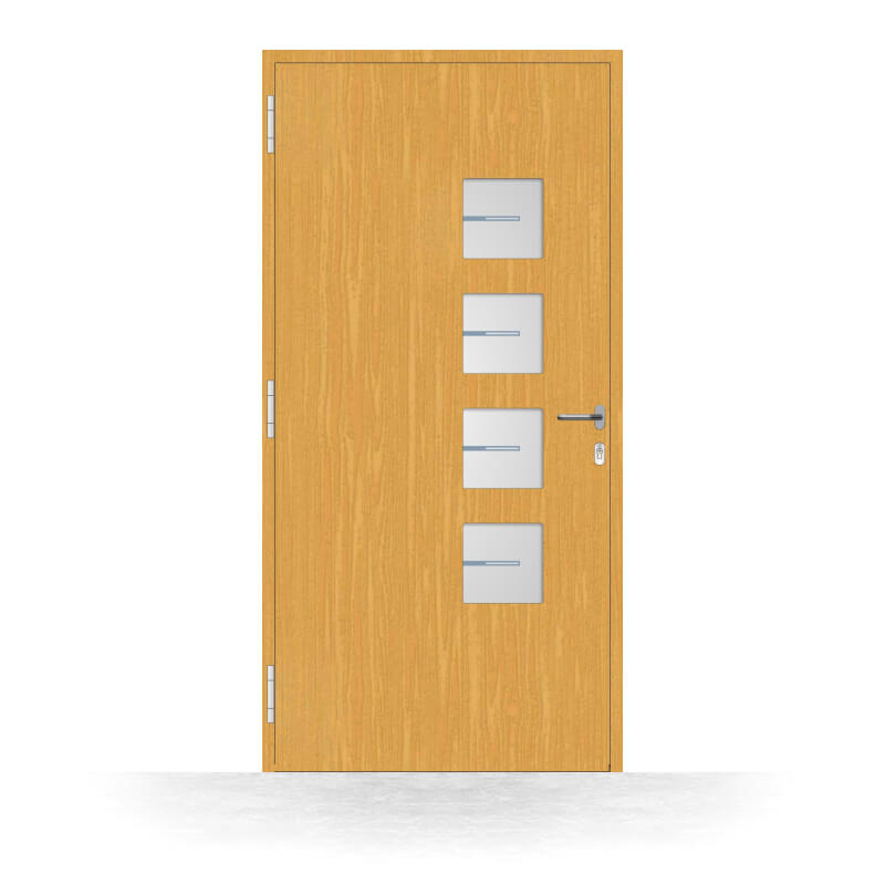 Wooden front door, Glasgow model, interior view