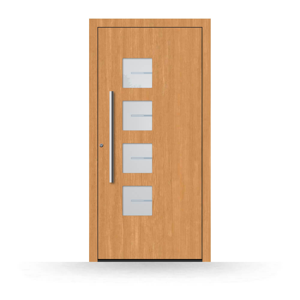 Wooden front door Glasgow made of larch