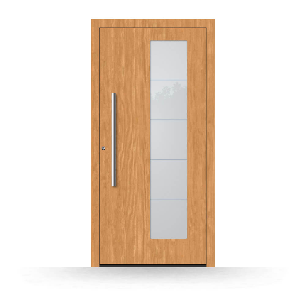 Melbourne wooden front door made from larch wood