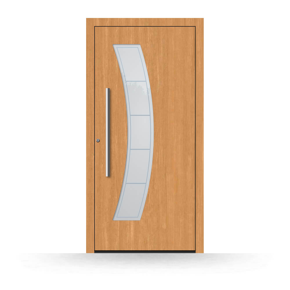 Wooden front door Riverside made of larch