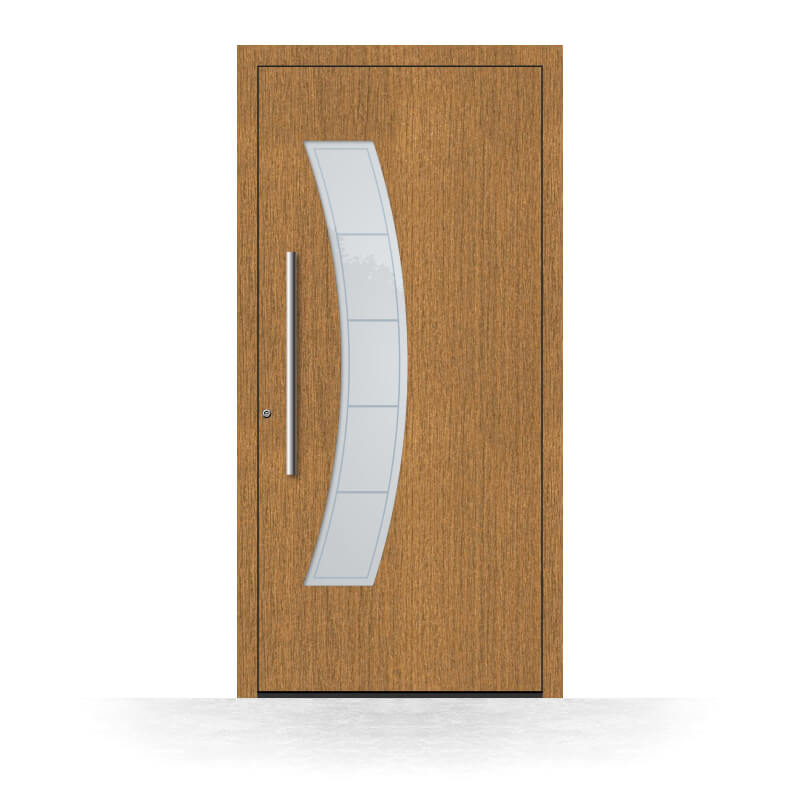 Wooden front door Riverside made of oak