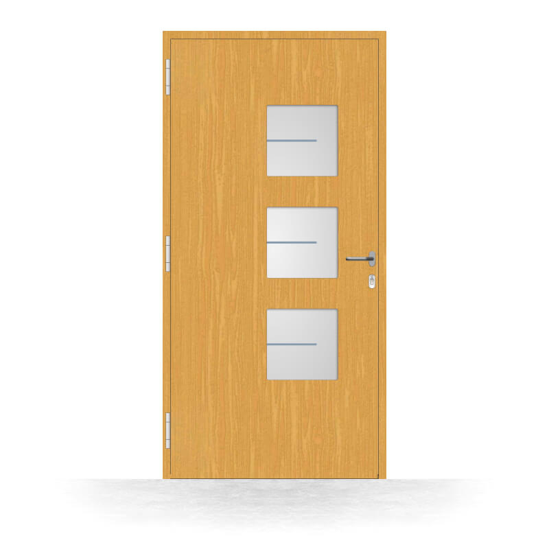 Wooden front door Sydney, interior view