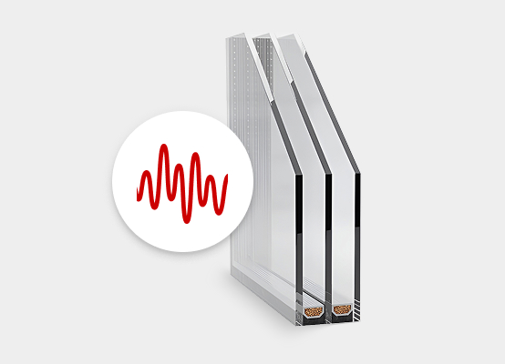 Window with soundproof glazing