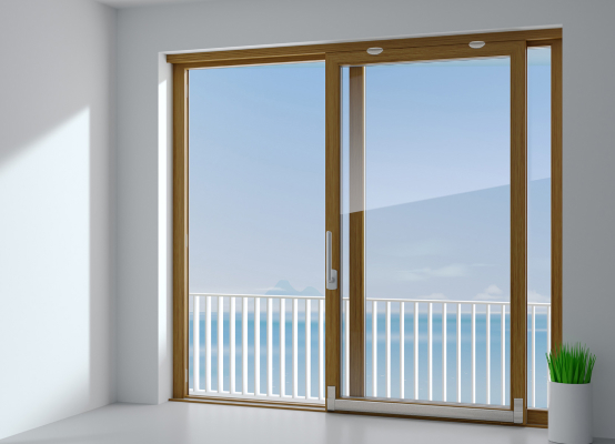 Wood parallel slide and tilt door