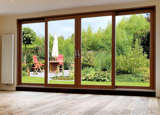 Wooden patio doors