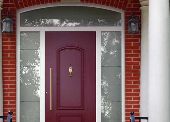 Front door with transom