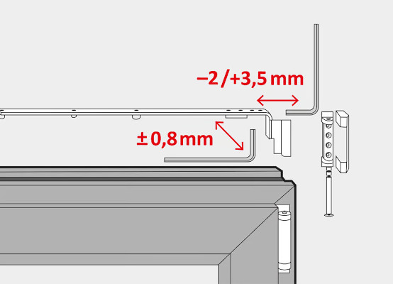 Adjusting French doors