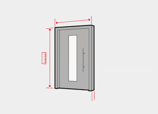 Measuring front doors