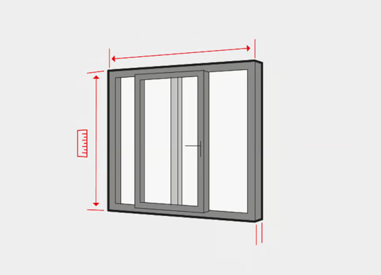 Measuring patio doors