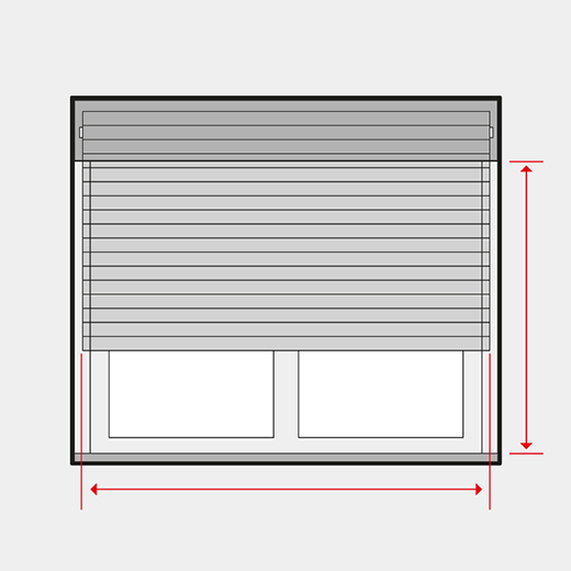 Roller shutter measure