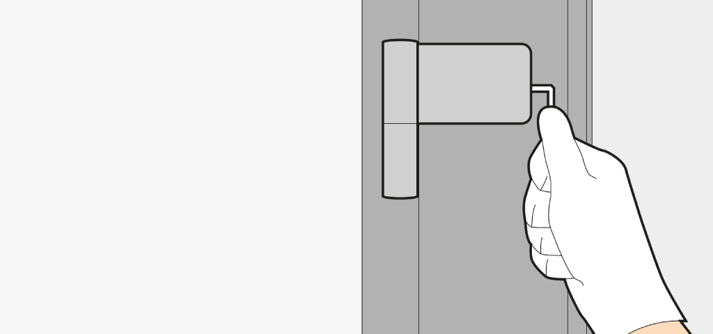 Lateral adjustments to a front door