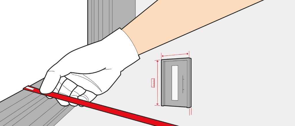 Measure the size of an entry door