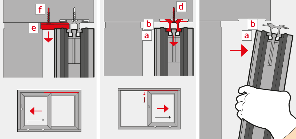 Prepare a lift & slide door for installation