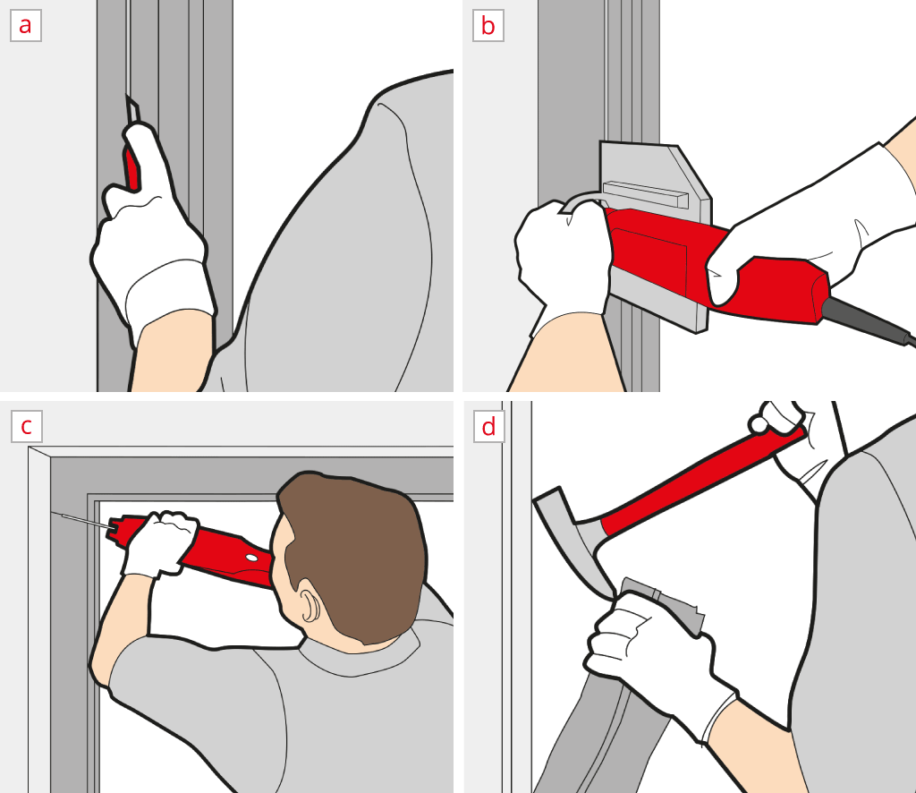 Remove a lift-and-slide door