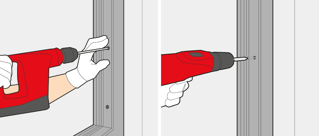 Install a lift & slide door - Insert and align the frame