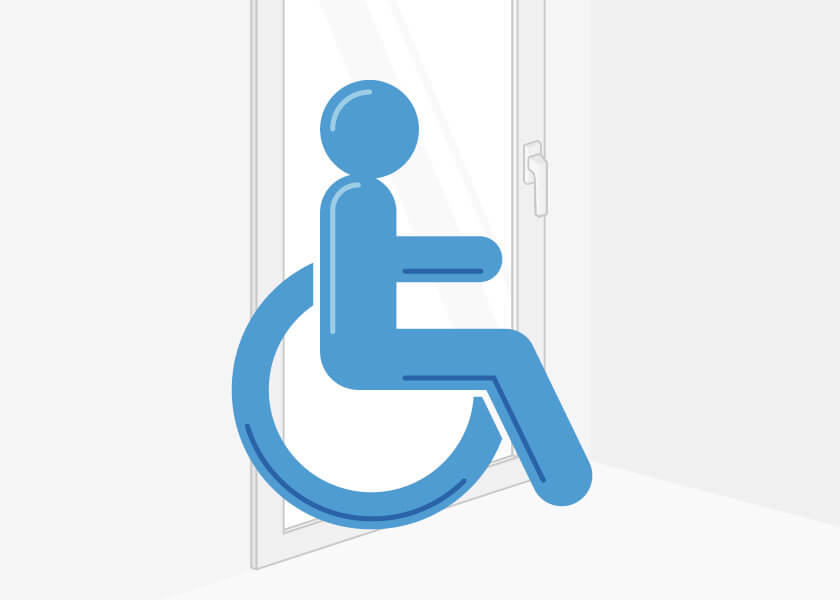 Accessible lift and slide door