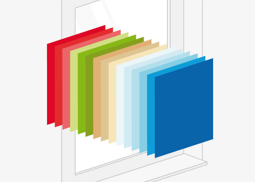 Colours for lift and slide doors
