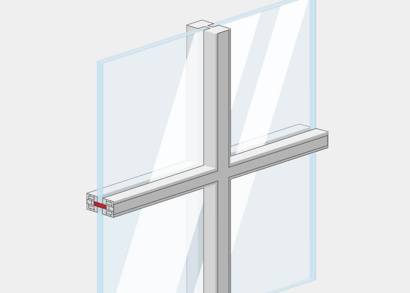 Glazing bars for uPVC-aluminium lift and slide doors