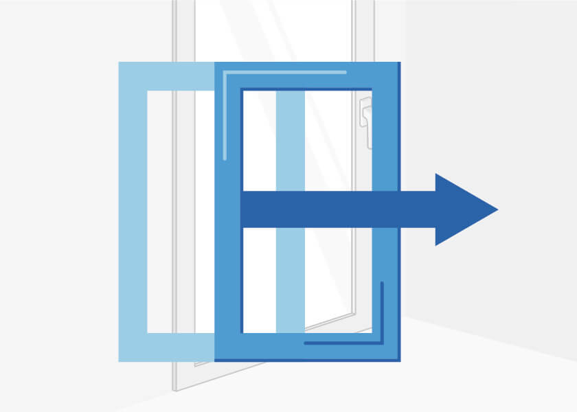 Lift and slide door opening options