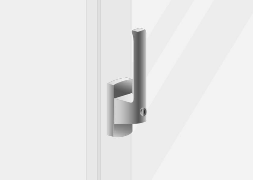 Lift and slide door handles