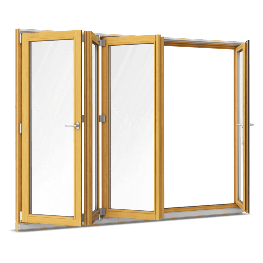 Wooden bi-folding doors