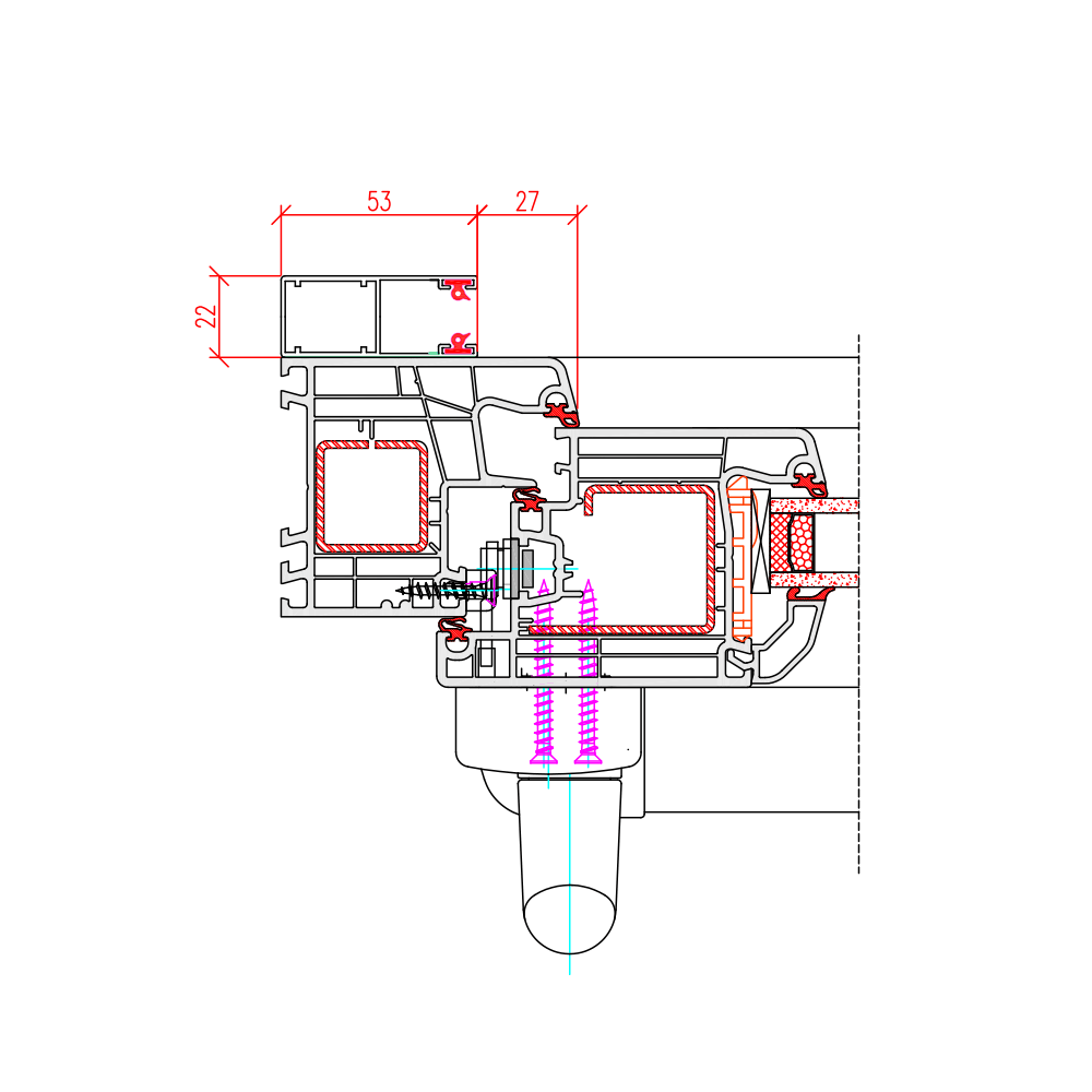 IDEAL 4000 - guide rails for front-mounted roller shutters