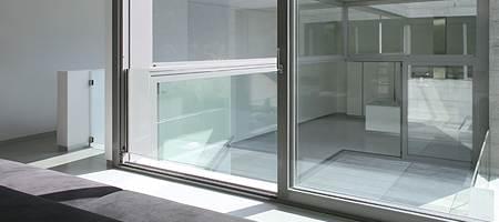 Patio made doors of wood aluminium