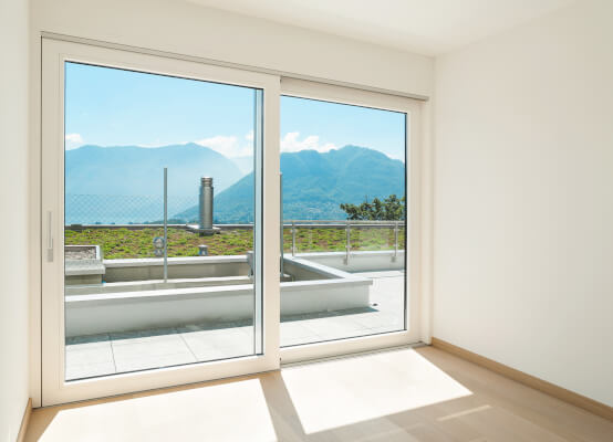 White uPVC patio door