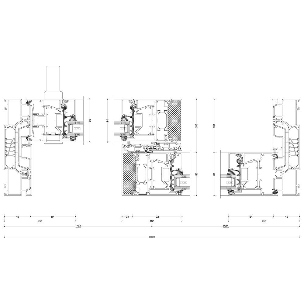 ASE 80.HI: Horizontal view of whole door