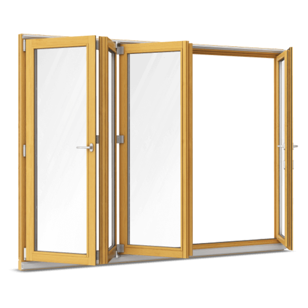 Wooden folding sliding door