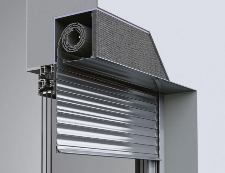 Front mount roller shutter flush