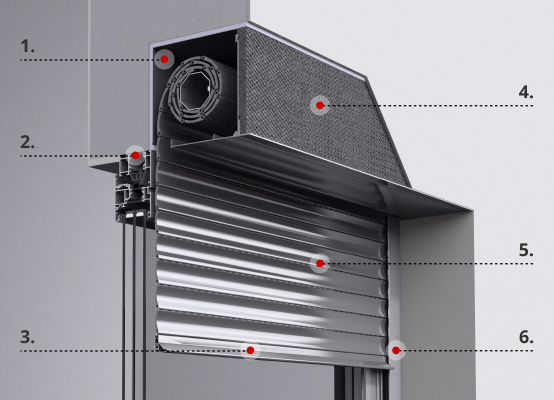 Flush front-mounted shutter profile description