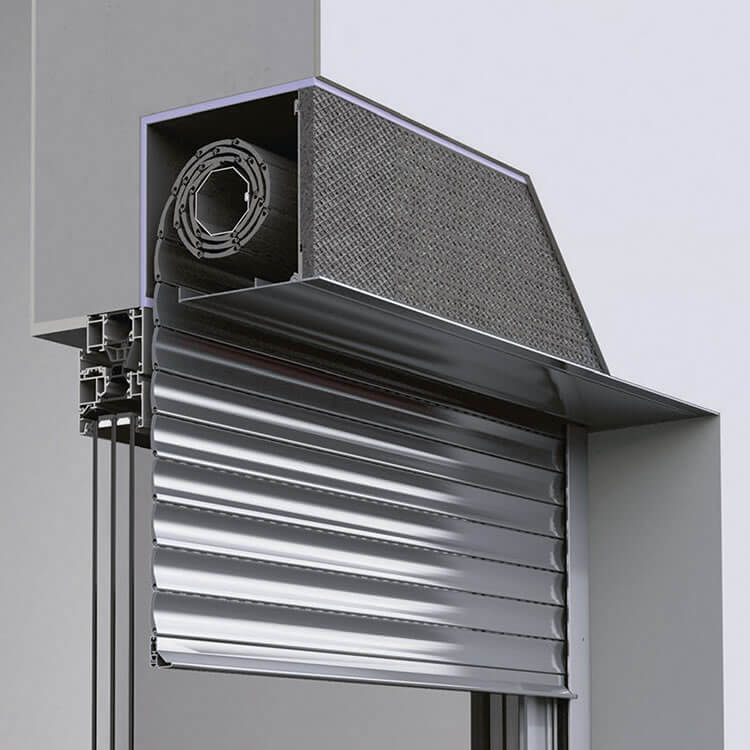Flush-mounted roller shutter