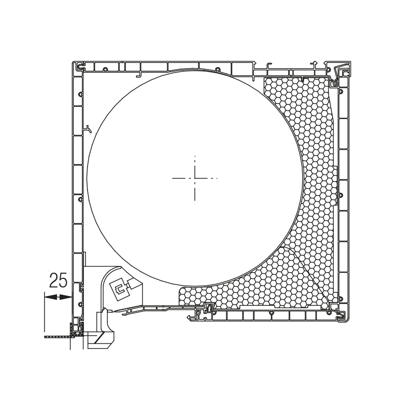 Basic roller shutters with a plaster bracket