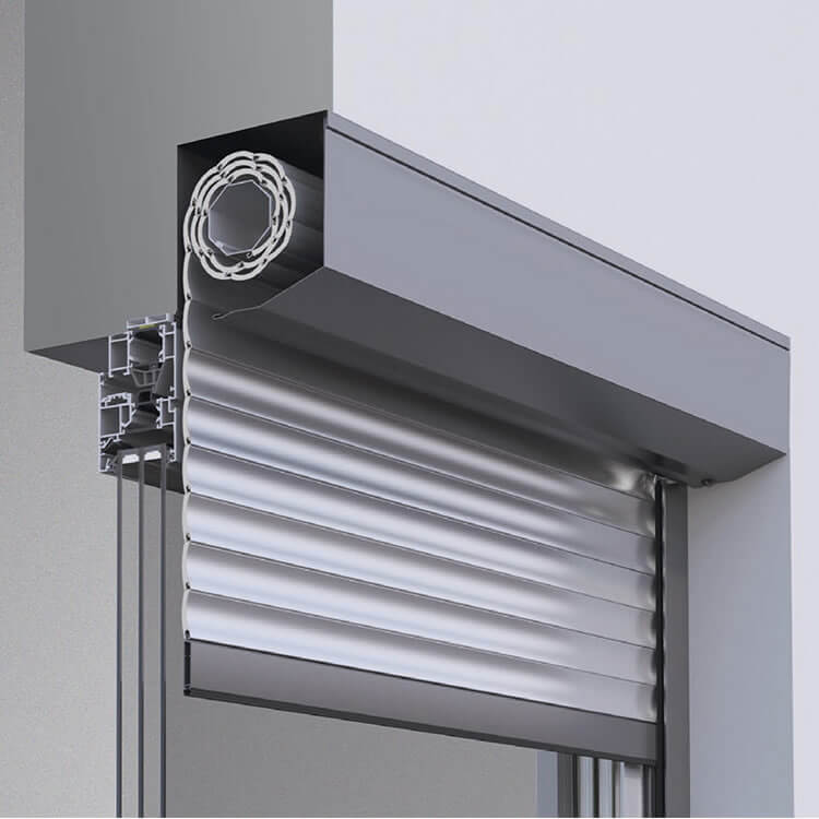Front-mounted square shutter section