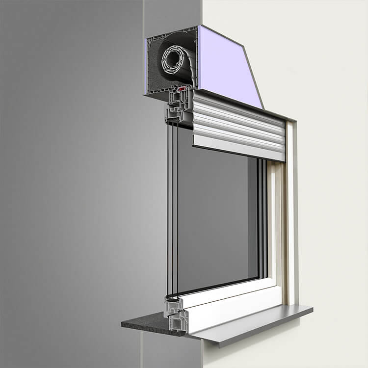 Roller shutters as a model view