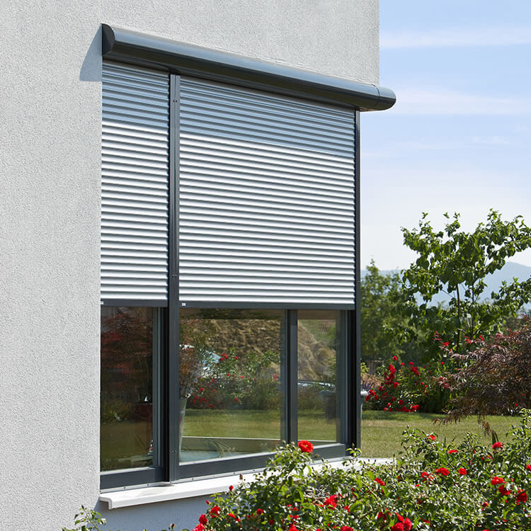 Roller shutter window floor level