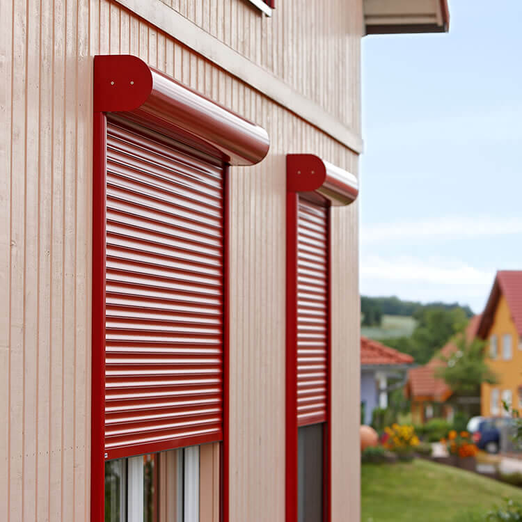 Front mount roller shutter half round