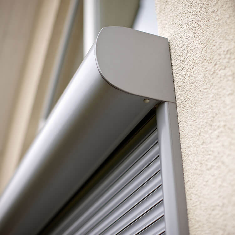 Top mounted roller shutter round box