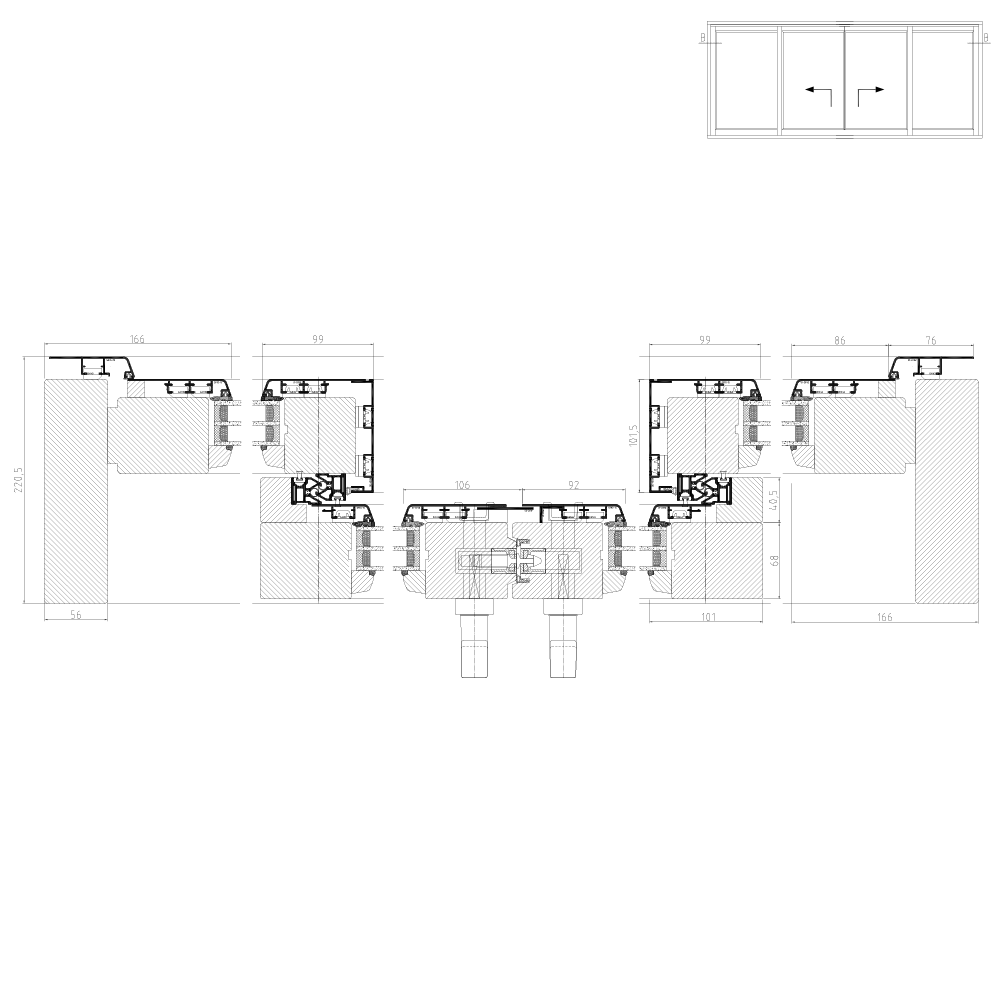 IDEALU IV 68 - scheme C horizontal cross-section 