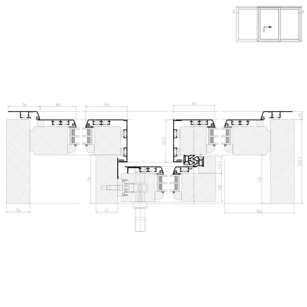  IDEALU IV 68 - scheme G horizontal cross-section 