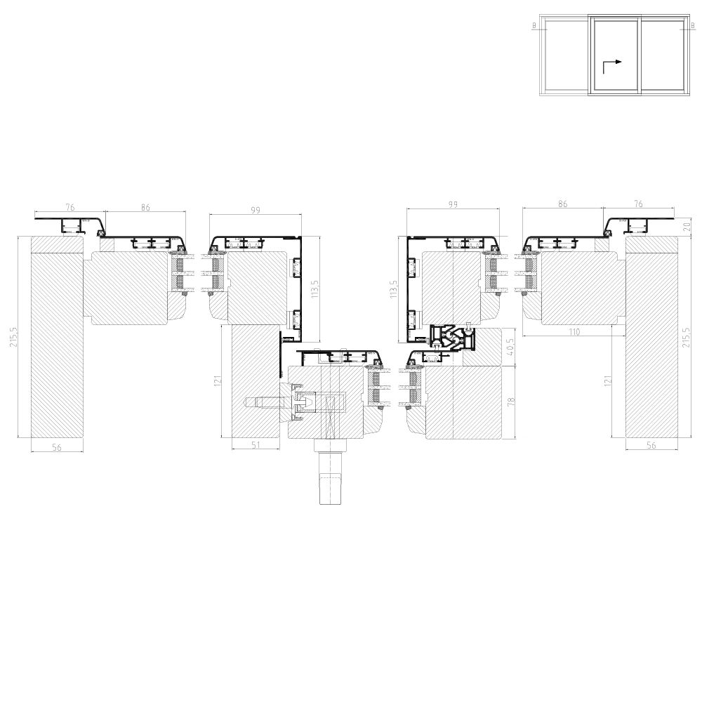  IDEALU IV 78 - scheme G horizontal cross-section 