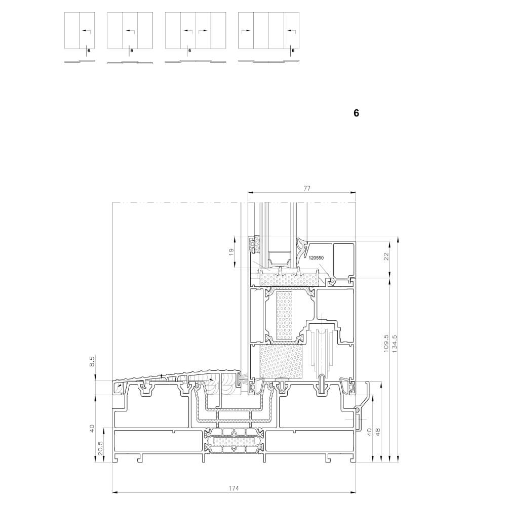  MB-77 HI - 48 mm threshold 