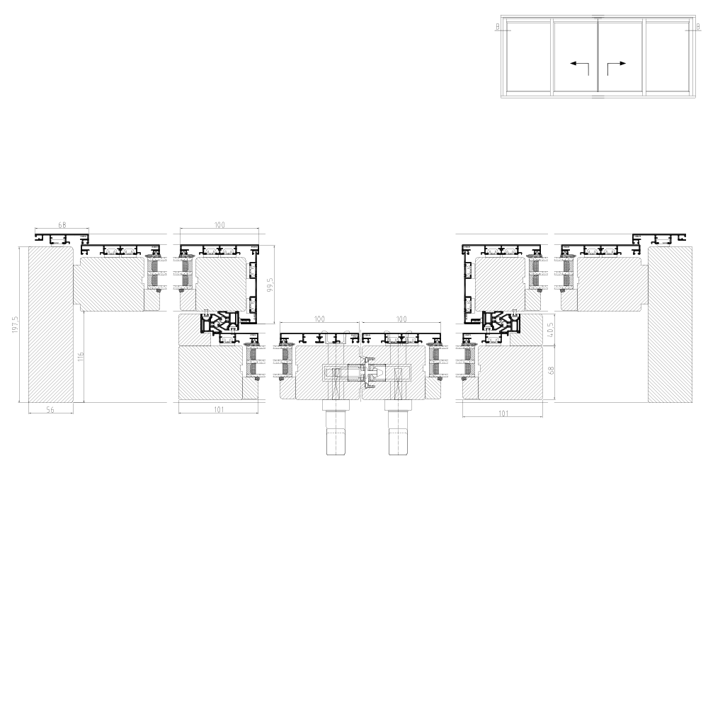 Plano - scheme C horizontal cross-section 