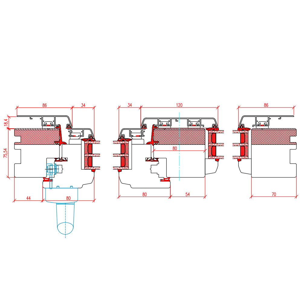ECO IDEALU Classicline - horizontal cross-section
