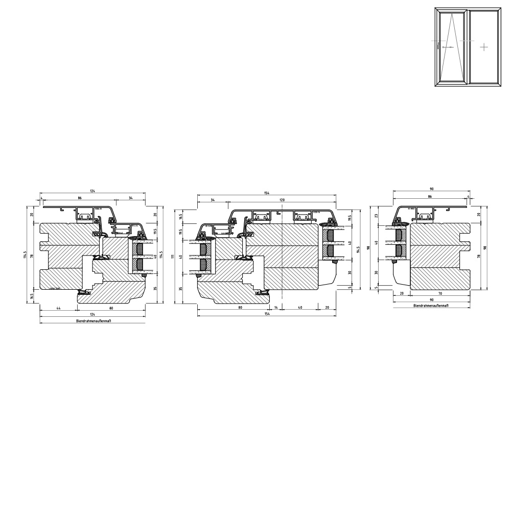 IDEALU Classicline IV 78 - horizontal cross-section