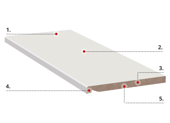 Werzalit compact interior window sill profile
