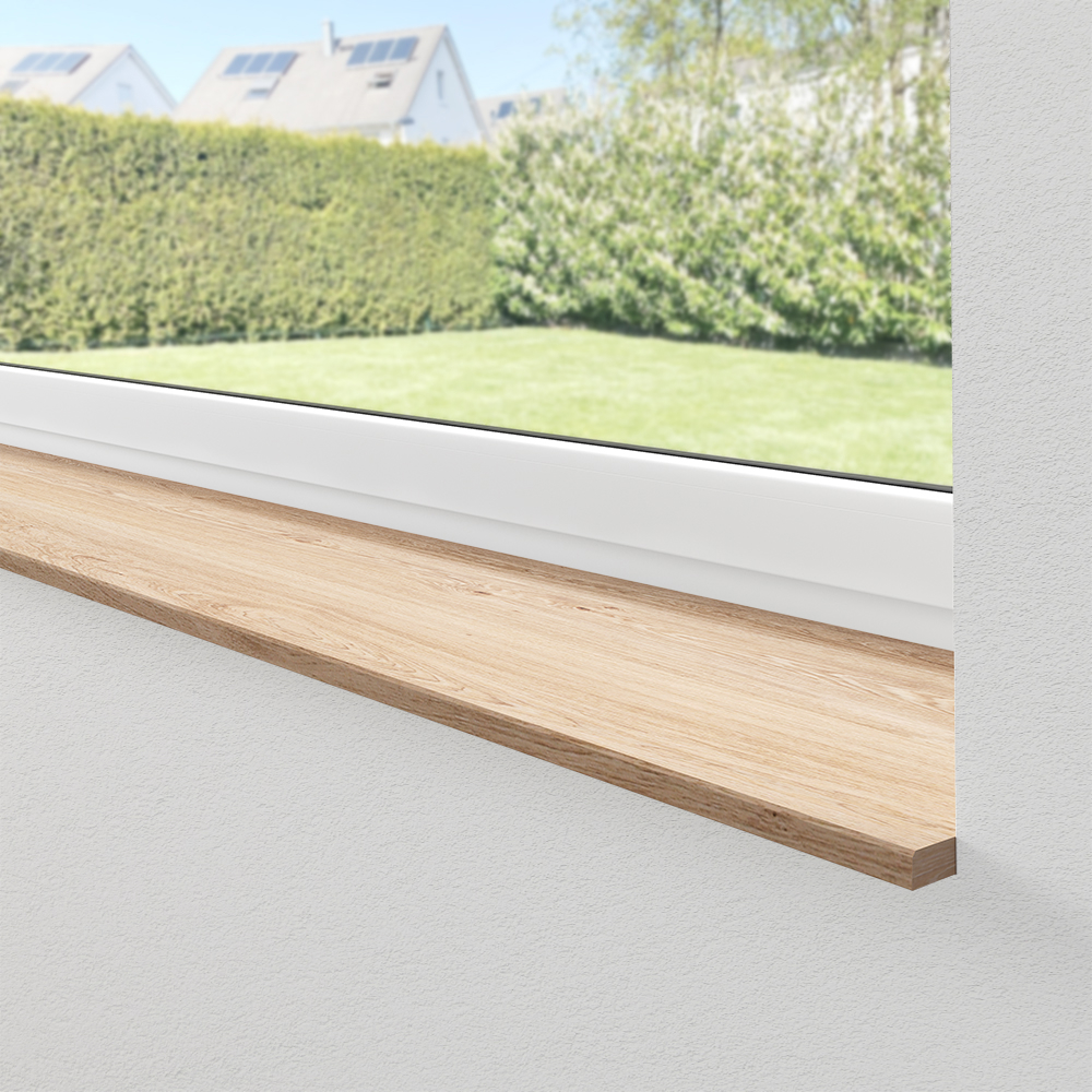 Werzalit compact internal sill in acacia