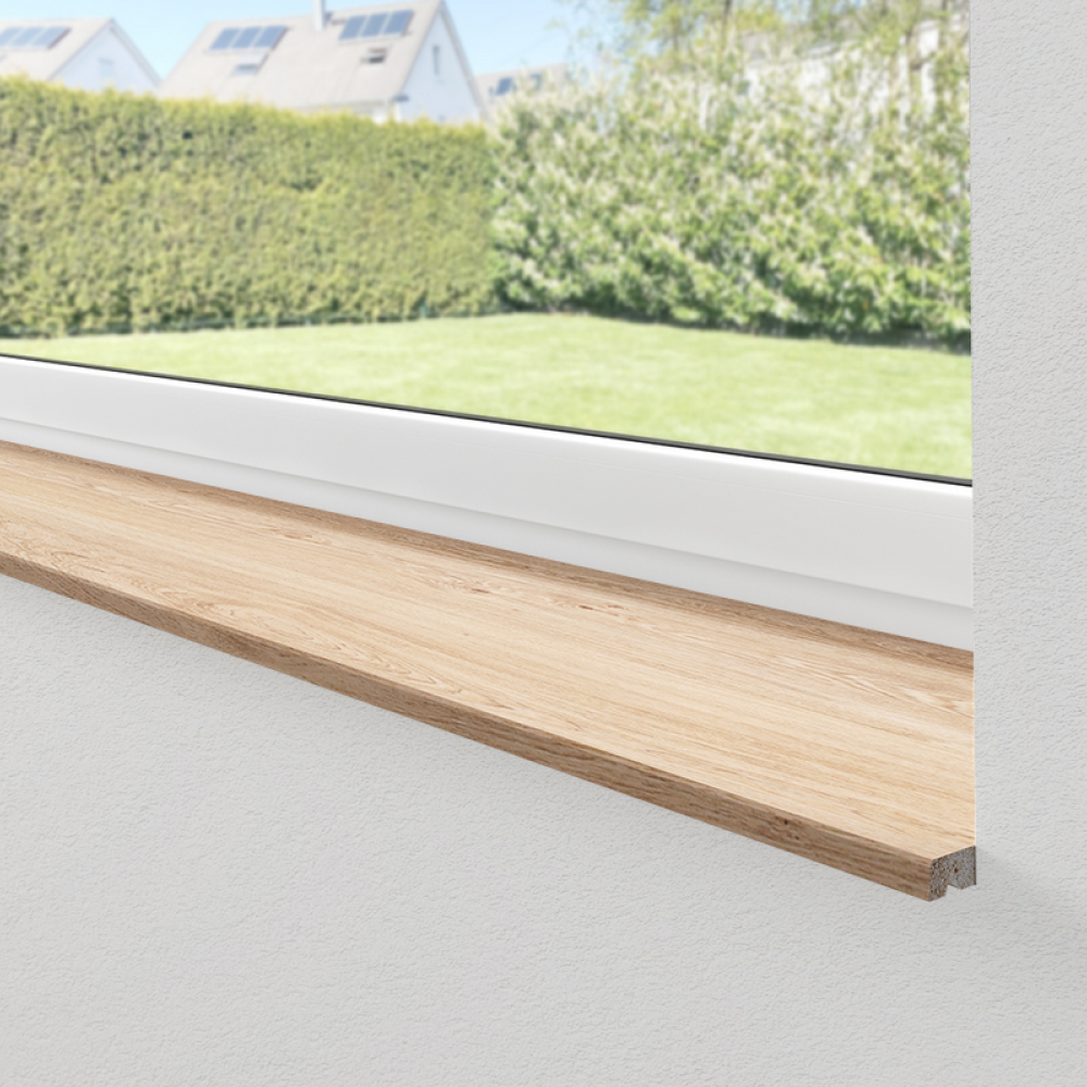 Werzalit compact internal sill in acacia